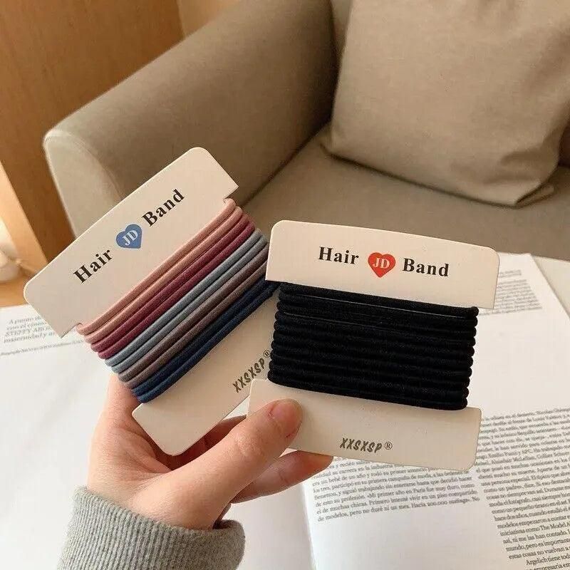 Hair Accessories High Elastic Two-Color Cross Hair Rope Rubber Band Hair Ring - Colourful