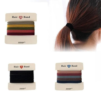 Hair Accessories High Elastic Two-Color Cross Hair Rope Rubber Band Hair Ring - Colourful