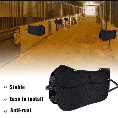 Wall Mounted Saddle Rack Hanging Harness Saddle Holder Equestrian Storage Stand