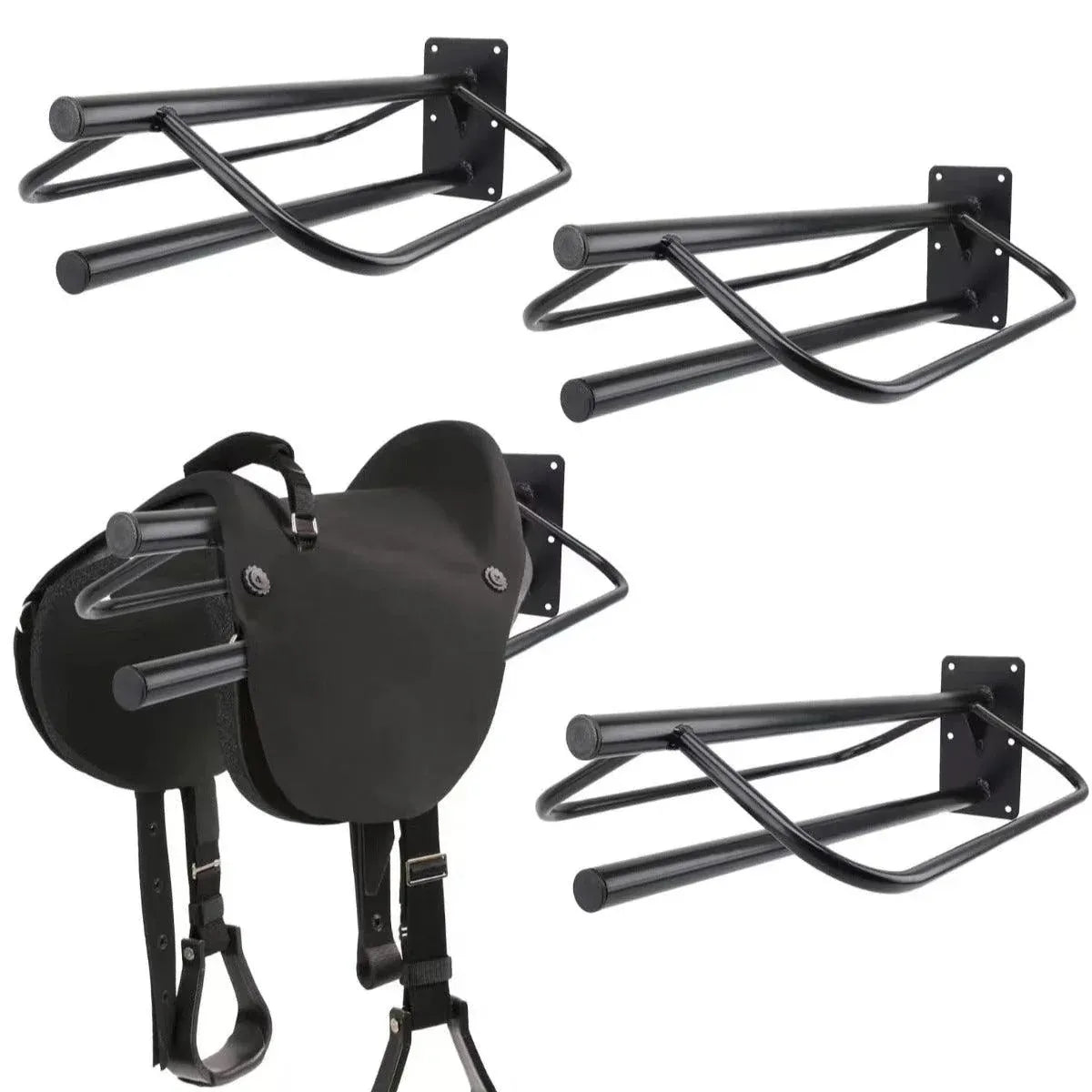 Wall Mounted Saddle Rack Hanging Harness Saddle Holder Equestrian Storage Stand