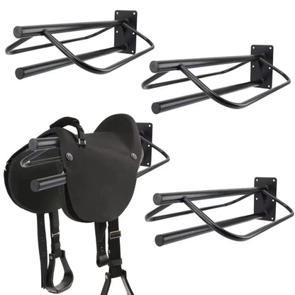 Wall Mounted Saddle Rack Hanging Harness Saddle Holder Equestrian Storage Stand