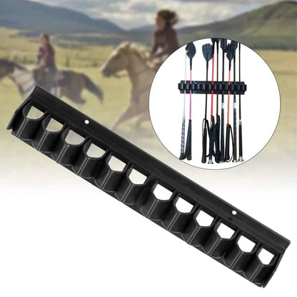 Long Whip Tool Storage Rack Horse Gear and Whip Rack Wall Mount Organizer