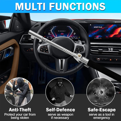 Multi Functional Car Anti Theft Steering Wheel Lock Security Bar for Vehicle Use