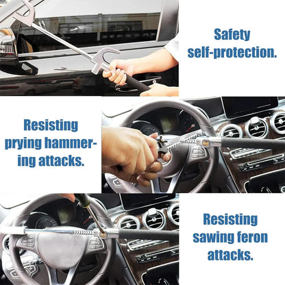 Multi Functional Car Anti Theft Steering Wheel Lock Security Bar for Vehicle Use