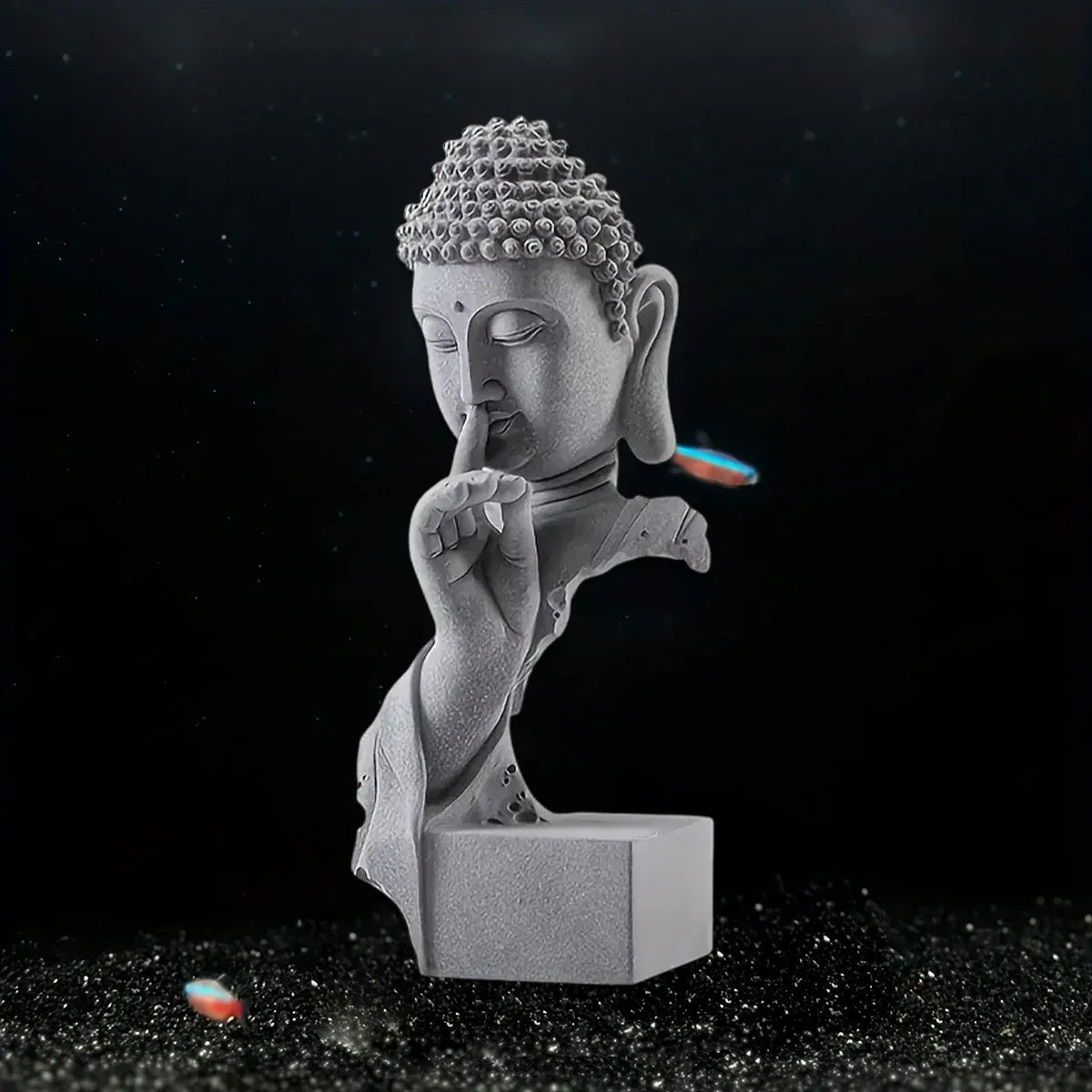 Chinese Garden Buddha Ornament Fish Tank Decoration Resin Statue Landscaping