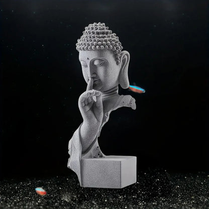 Chinese Garden Buddha Ornament Fish Tank Decoration Resin Statue Landscaping