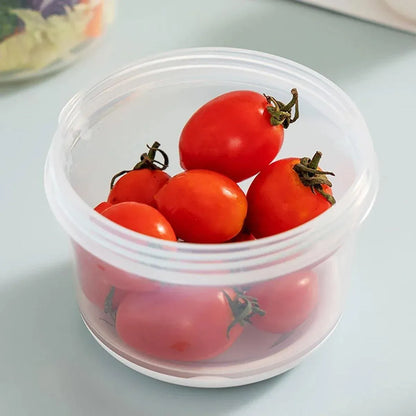 Double Plastic Salad Cup with Fork Sealed Breakfast Container for On-the-Go Meal - 560ml-Pink