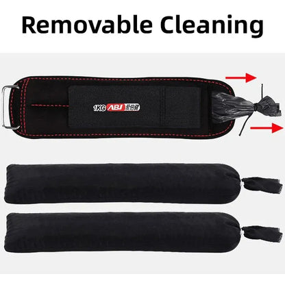 Adjustable Sandbag Gaiter Weight Training Gear for Running and Sports Fitness - Pair of Sandbags (2 x 3kg)