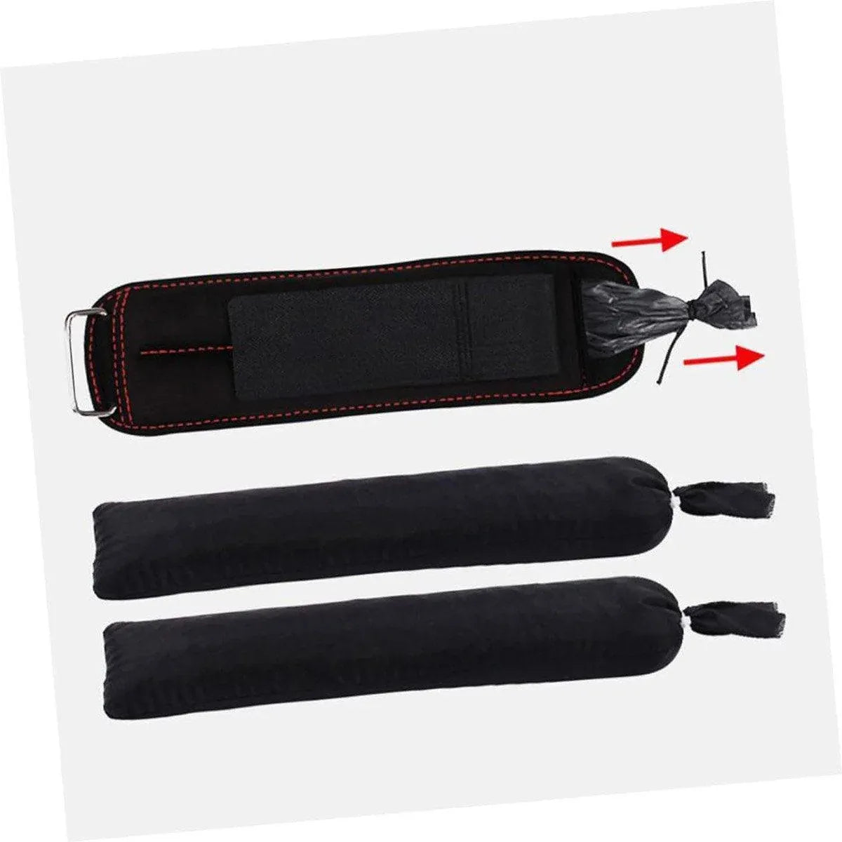 Adjustable Sandbag Gaiter Weight Training Gear for Running and Sports Fitness - Pair of Sandbags (2 x 3kg)
