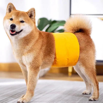XL Male Dog Puppy Nappy Diaper Belly Wrap Band Sanitary Pants Underpants - Yellow