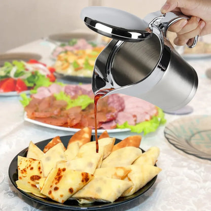 Stainless Steel Steak Sauce Pot Sauce Seasoning Pot Small for Gravy Kitchen - 750ml