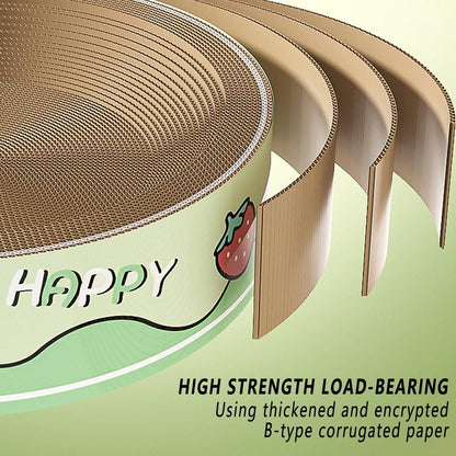 Extra-Large Oval Cat Scratching Board Durable Pet Toy Cat Kittens Wear Resistant - Bear