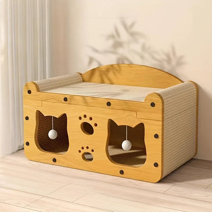 Cat Scratching Board Nest All in One Wear Resistant House Cat Scratching Toy