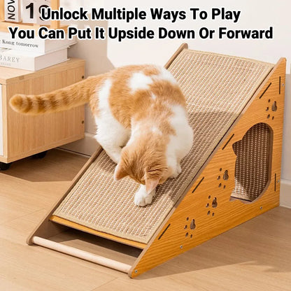 Vertical Wall Mounted Non Shedding Cat Scratcher Corrugated Paper Durable