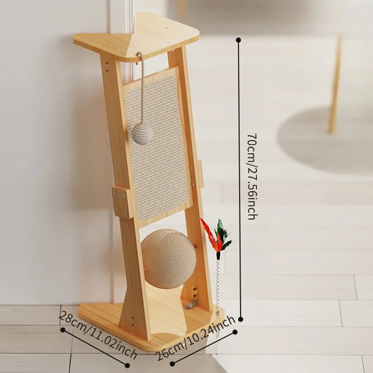 Cat Scratch Board Upright Claw Grinding Post Corner Scratching Column For Indoor
