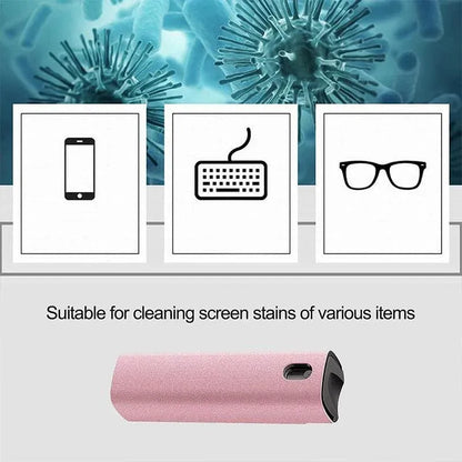 Phone Screen Cleaner Spray Fragrance Computer Screen Dust Removal Tool - Pink-with shell