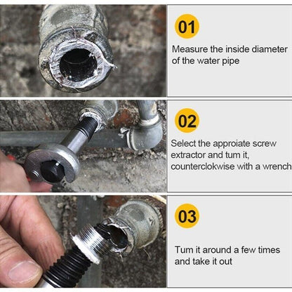 6 Piece Screw Extractor Set Broken Bolt Remover Kit for Damaged Screws