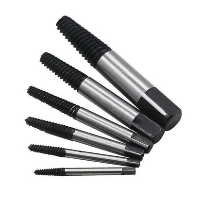 6 Piece Screw Extractor Set Broken Bolt Remover Kit for Damaged Screws