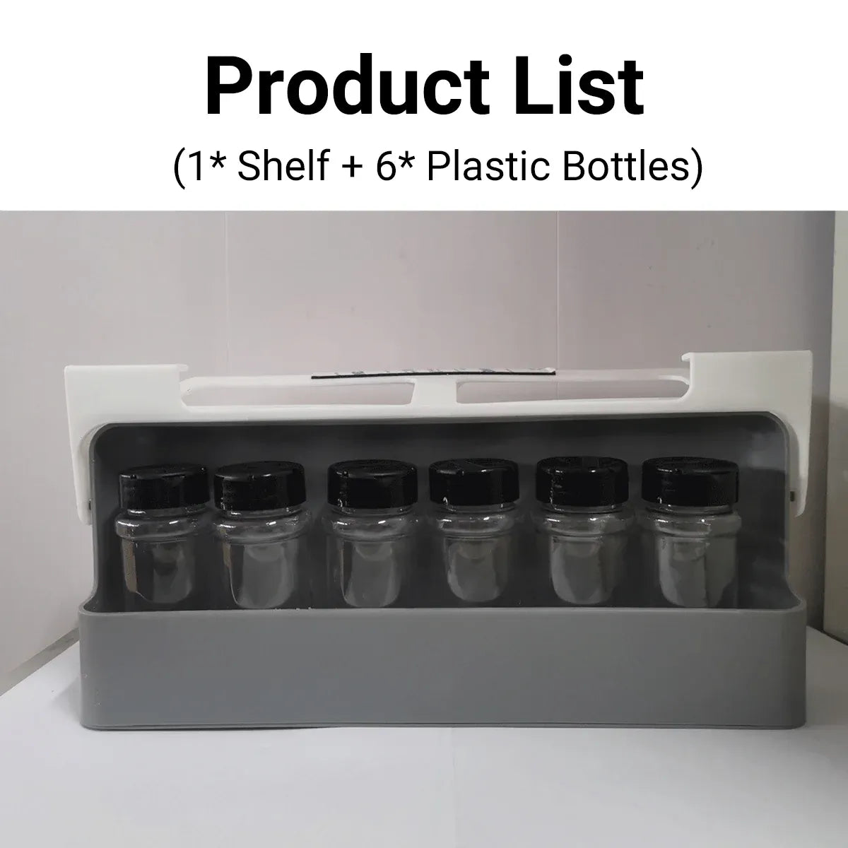 Wall Mounted Spice Container Rack Adjustable Seasoning Storage Box Set Use