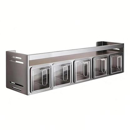 Kitchen Wall Mounted Seasoning Rack Easy Install Space Saving