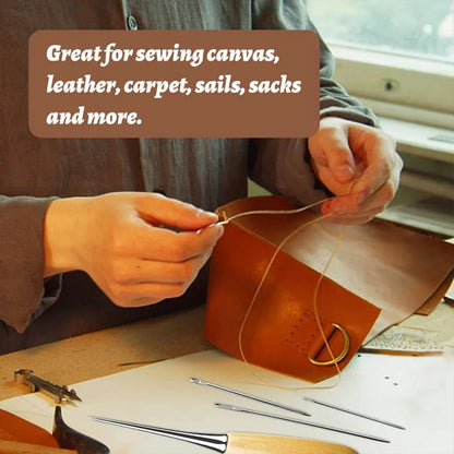 Hand Sewing Kit Canvas Leather Craft 31 or 37PCS Big Eye Needles Cotton Thread - 31PCS