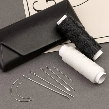 Hand Sewing Kit Canvas Leather Craft 31 or 37PCS Big Eye Needles Cotton Thread - 31PCS