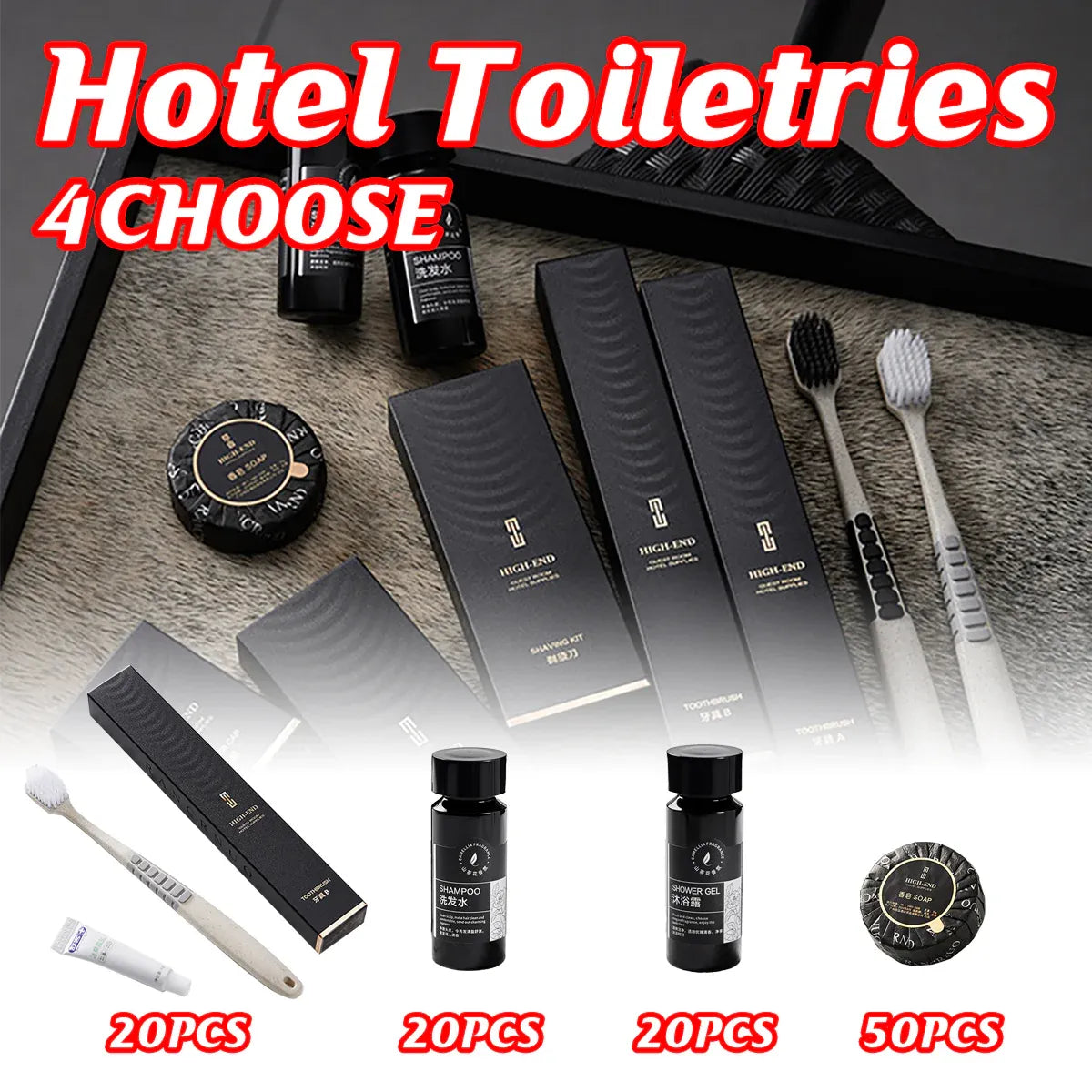Hotel Supplies Toiletries Travel Size Shampoo Conditioner Soap Set For Motel - Shampoo