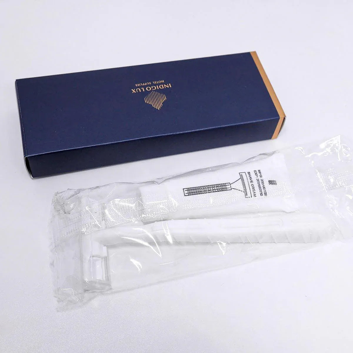 50pcs Hotel Razor and Shaving Cream Set for Guesthouse Bathroom Travel Use - Small