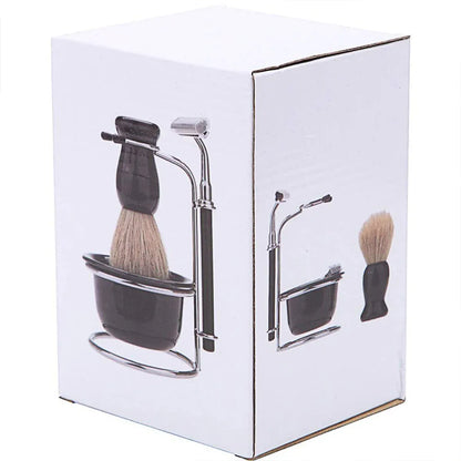 5PCS Shaving Kit Set Manual Razor Brush Stand Bowl Set for Men