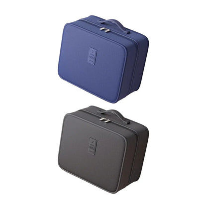 Double Layer Dustproof Shoe Bag Travel Storage Organiser 28 x 23 x 15cm - Blue