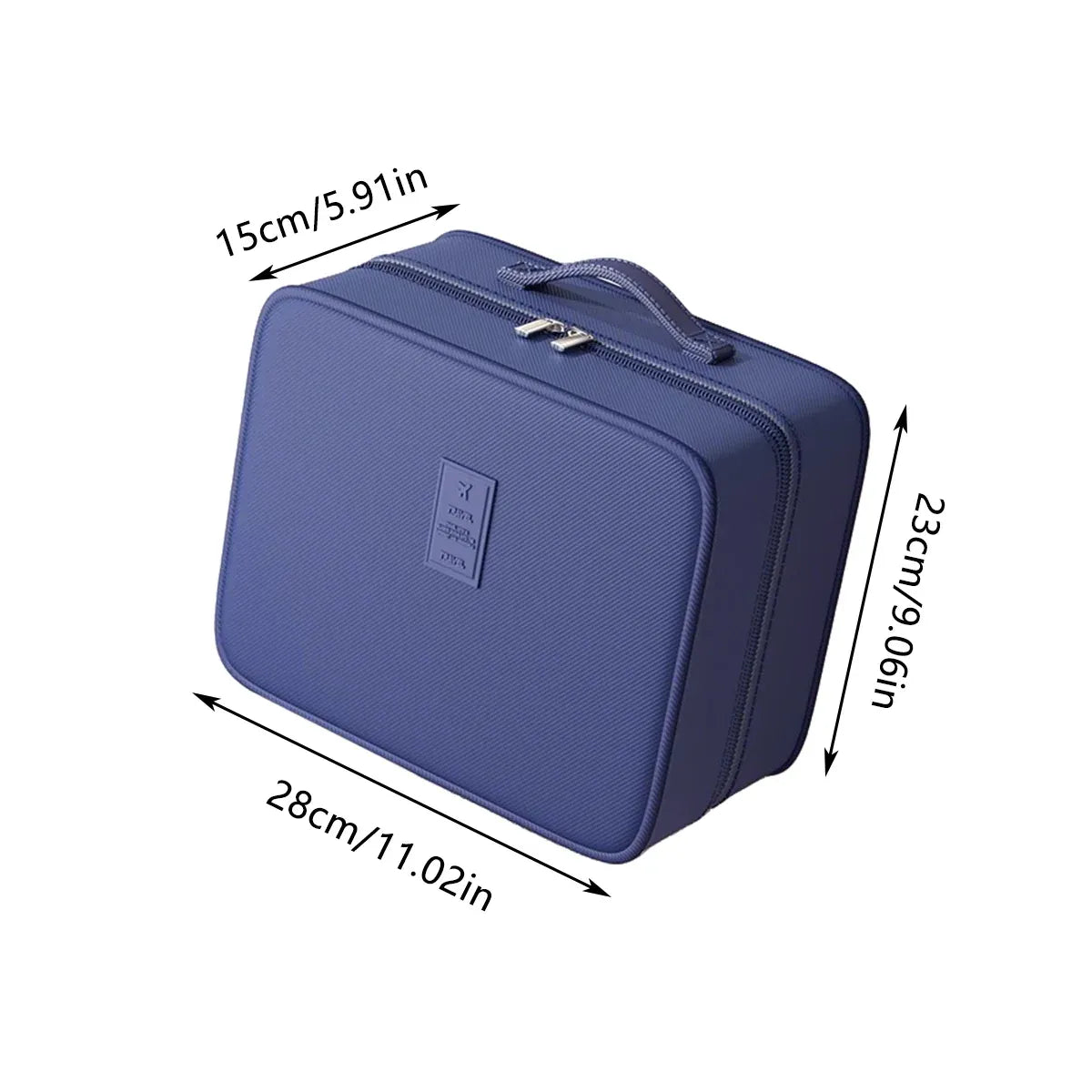 Double Layer Dustproof Shoe Bag Travel Storage Organiser 28 x 23 x 15cm - Blue