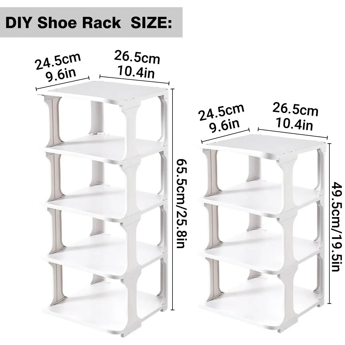 4/5Tier Shoe Rack Organizer Shelf Space Saving Storage Stand For Entryway Home - 4-Tier