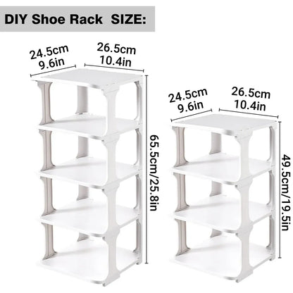 4/5Tier Shoe Rack Organizer Shelf Space Saving Storage Stand For Entryway Home - 4-Tier