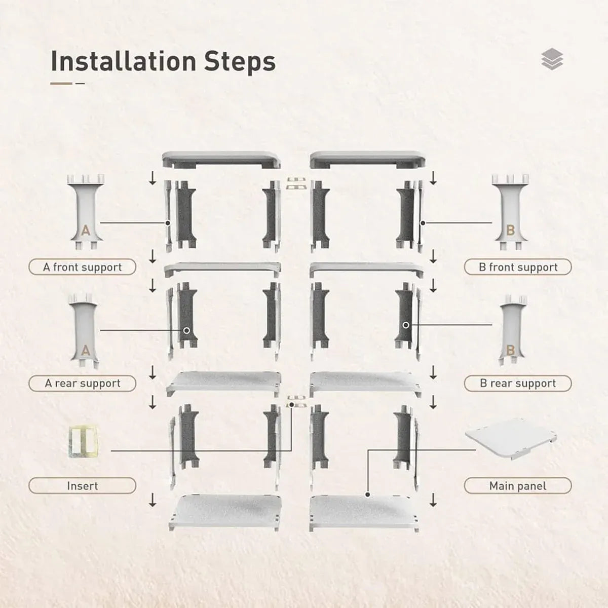 4/5Tier Shoe Rack Organizer Shelf Space Saving Storage Stand For Entryway Home - 4-Tier