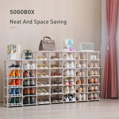 4/5Tier Shoe Rack Organizer Shelf Space Saving Storage Stand For Entryway Home - 4-Tier