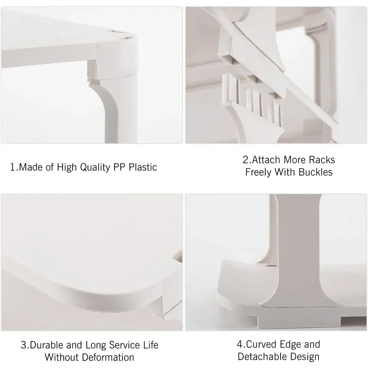 4/5Tier Shoe Rack Organizer Shelf Space Saving Storage Stand For Entryway Home - 4-Tier