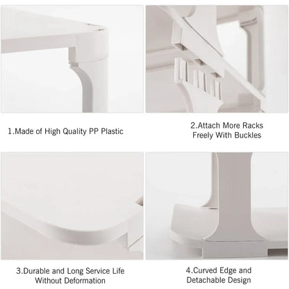 4/5Tier Shoe Rack Organizer Shelf Space Saving Storage Stand For Entryway Home - 4-Tier