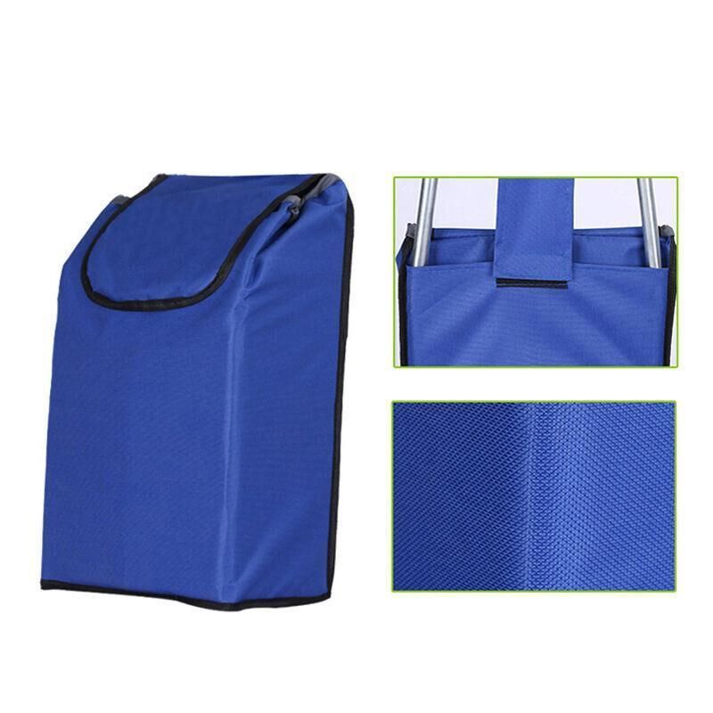 1X Shopping Cart Carts Trolley Foldable Bags Luggage Wheels Folding Basket - Red