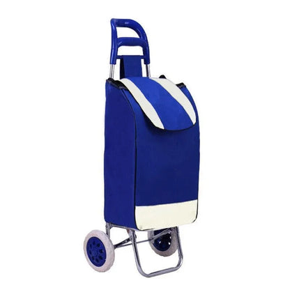 1X Shopping Cart Carts Trolley Foldable Bags Luggage Wheels Folding Basket - Red