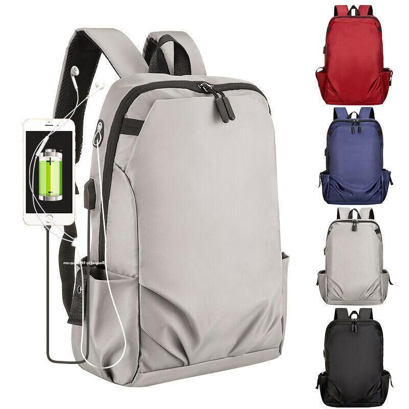 Mens Backpack Large Capacity Waterproof Schoolbag Laptop Work Travel Bag - Black