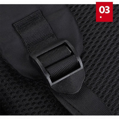 Mens Backpack Large Capacity Waterproof Schoolbag Laptop Work Travel Bag - Black