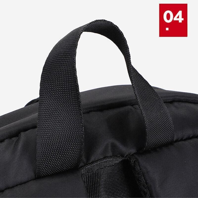 Mens Backpack Large Capacity Waterproof Schoolbag Laptop Work Travel Bag - Black