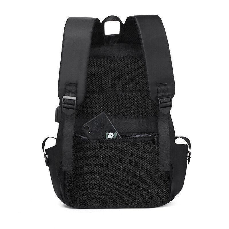 Mens Backpack Large Capacity Waterproof Schoolbag Laptop Work Travel Bag - Grey