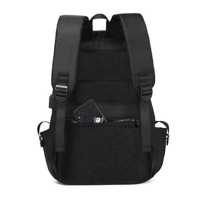 Mens Backpack Large Capacity Waterproof Schoolbag Laptop Work Travel Bag - Grey