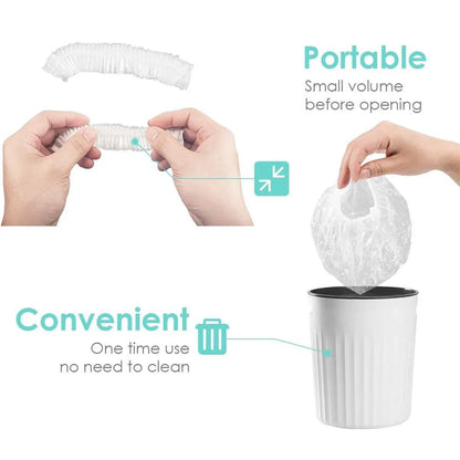 50pcs Transparent Shower Caps Individually Wrapped for Hotel Guesthouse Supplies - B