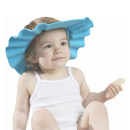 Adjustable Waterproof Shampoo Cap Splash Guard Hat for Bath and Hair Washing - Yellow