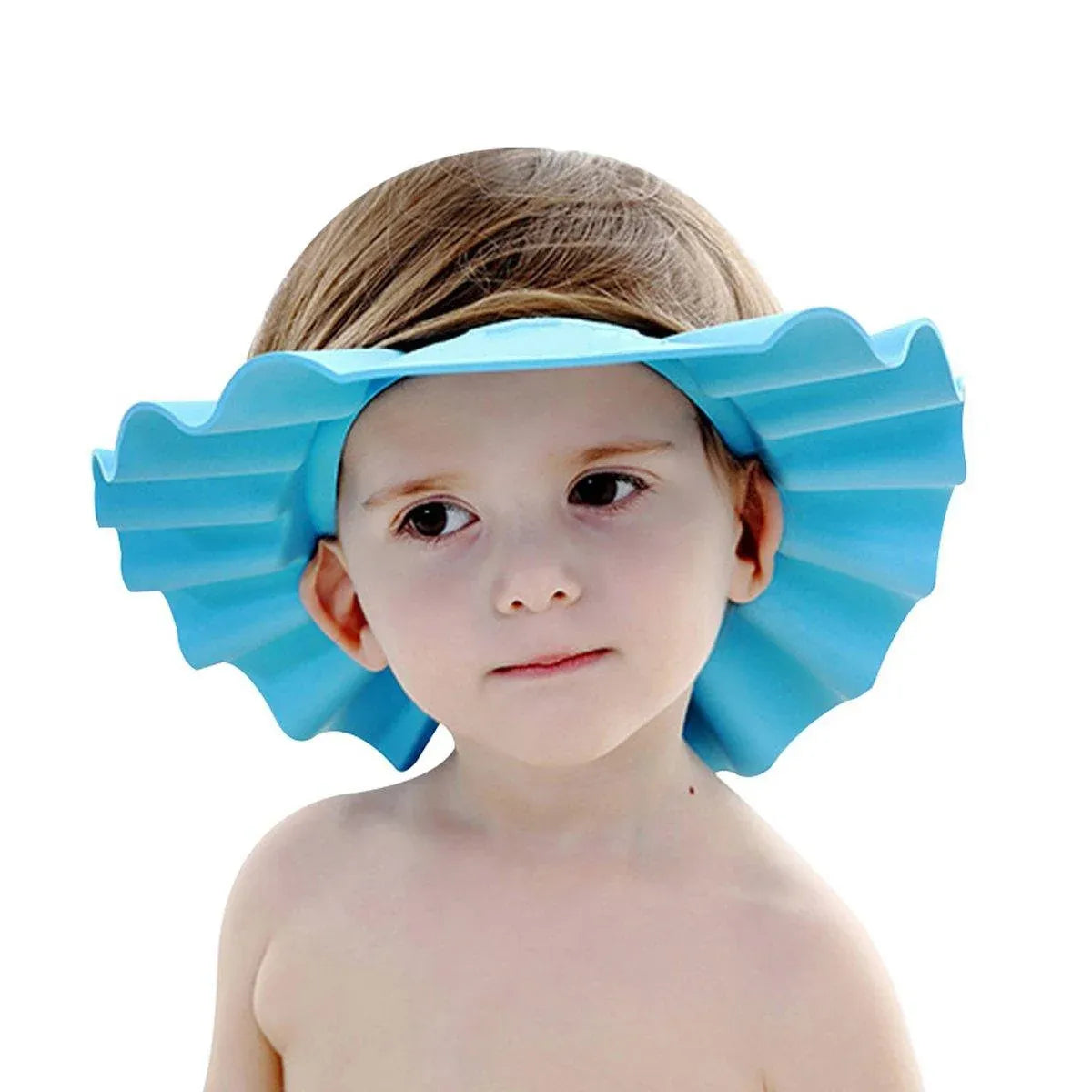 Adjustable Waterproof Shampoo Cap Splash Guard Hat for Bath and Hair Washing - Yellow