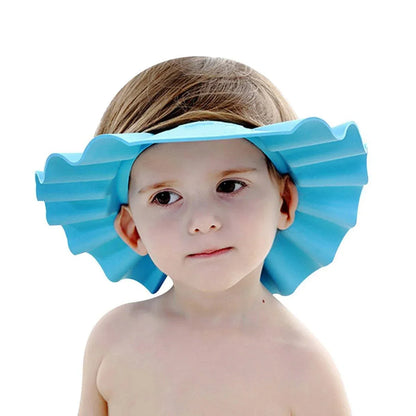 Adjustable Waterproof Shampoo Cap Splash Guard Hat for Bath and Hair Washing - Yellow