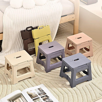 Portable Adjustable Folding Plastic Stool Retractable Outdoor Fishing Chair - Grey