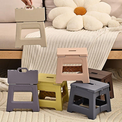 Portable Adjustable Folding Plastic Stool Retractable Outdoor Fishing Chair - Yellow